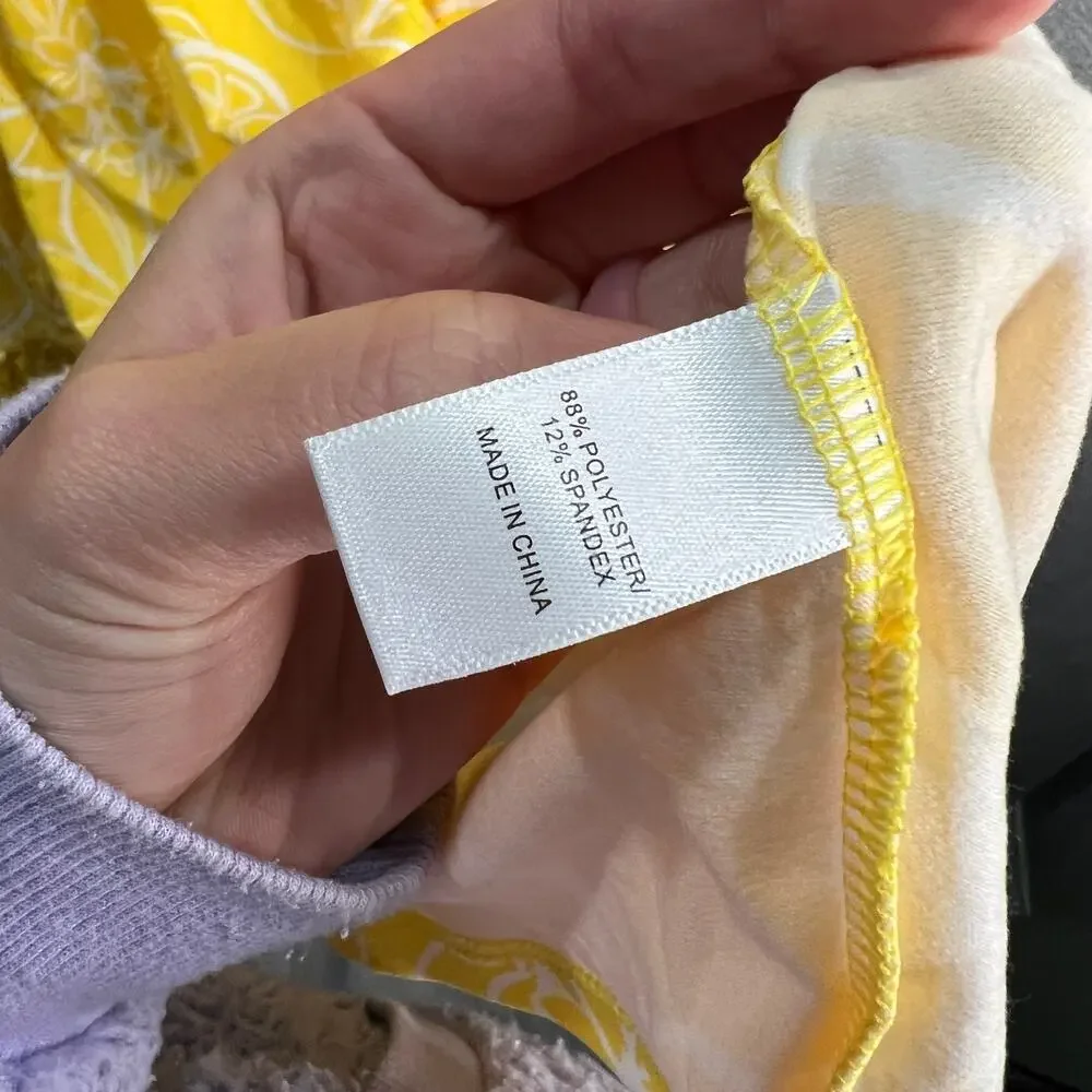 Cuddl Duds Flexwear Scoop-Neck Tiered Maxi Dress Yellow Citrus Size Small - Picture 8 of 9